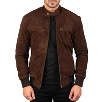 Veste en cuir vintage décontractée pour homme, grande taille, hiver, avec fermeture éclair en laine crochetée, imperméable, coupe-vent et respirante