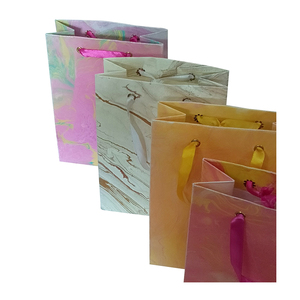 High Quality Eco-Friendly Designer Kraft Paper Carry Bags Customizable Logo Colorful Recyclable Gifting Items <b>Lamination</b> - Product Image 1