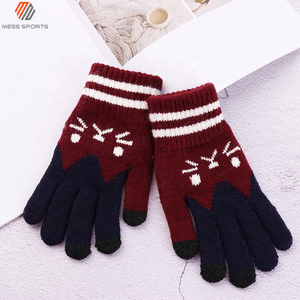 <b>Men</b> Women Checked Cotton Soft Lining <b>Thermal</b> Elastic Cuff Texting Anti Sports for Screen Winter <b>Gloves</b> - Product Image 4
