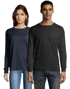 T-shirt à manches longues personnalisé de haute qualité pour hommes, style décontracté pour adultes avec logo et étiquettes personnalisés, taille OEM teinte unie - Product Image 1