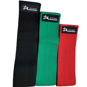 2020 New Design Custom Logo Set of 3 Exercise <b>Stretch</b> Hip Circle Printed Fabric Booty Band Gym Fitness Glute Resistance Band - Product Image 4