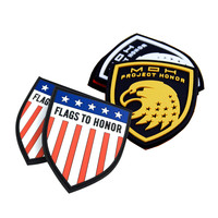 Patch en caoutchouc PVC souple personnalisé avec dos auto-agrippant du fabricant