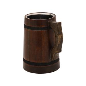 Tasse en bois réutilisable de voyage écologique poignée en acier inoxydable grande tasse en céramique résistante à la chaleur conception personnalisée entreprise leader - Product Image 3