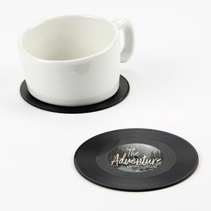 Sous-verres personnalisés créatifs en vinyle noir rétro vintage <span class=keywords><strong>pour</strong></span> décoration intérieure, sous-verres <span class=keywords><strong>pour</strong></span> <span class=keywords><strong>CD</strong></span>, tapis, sous-verres <span class=keywords><strong>pour</strong></span> tasses - Product Image 3