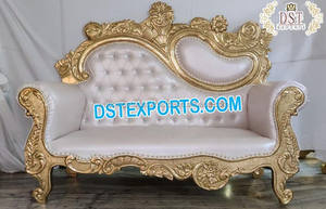 Boda escenario Maharaja sofá Londres nuevo diseñador de oro blanco sofá USA exclusivo boda de madera tallada de sofá - Product Image 3