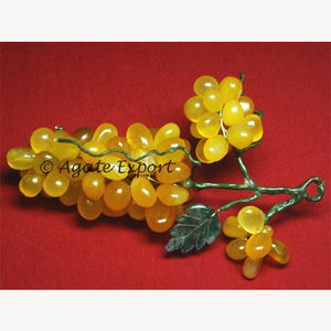 Acheter Guérison Onyx Jaune Raisins Décoration Pierre Semi-Précieuse Artisanat - Product Image 1