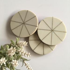 Set 4 Eco-Friendly Tea <b>Table</b> <b>Coasters</b> Reusable Antique Brass Line Resin Absorbent Home Cork <b>Coaster</b> Kitchen Bar Hotel Use - Product Image 3