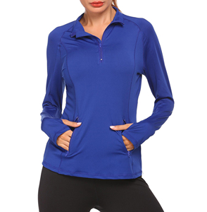 <b>Women's</b> XS Size Full-Zip Plaid Long Sleeve Pullover Lightweight Yoga <b>Jacket</b> with Zipper Decoration for Training and Running - Product Image 1