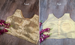 Blusa de diseñador de estilo indio para mujer, blusa de trabajo con bordado para fiesta, ropa de boda - Product Image 6