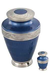 Urna Funeraria Negra para Adultos con Diseño Fluido y Moneda Conmemorativa - Product Image 3