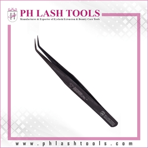 Kak — pince à épiler lisse pour Extensions de cils, outil de maquillage, couleur noire, pince à ongle de 12mm et 45 degrés - Product Image 3