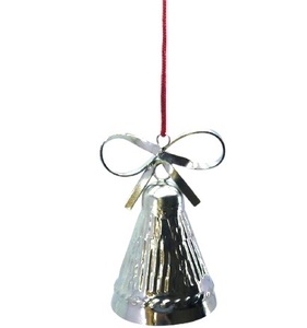Décoration de boule de noël en métal nickel, DESIGN classique, clochette suspendue, offre spéciale - Product Image 4