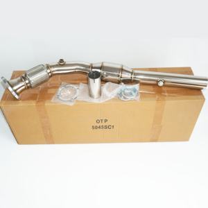 La Oficina del Fiscal tubo de escape para SUS304 GOLF MK4 99-04 1.8L/A3 TT TUR <span class=keywords><strong>BO</strong></span> bajante con 100CPSI convertidor catalítico - Product Image 1