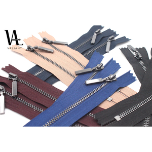 Fermeture éclair pour pull en tissu, trench coat, veste en cuir, manteau, style nickle noir brillant, bout ouvert, n ° 5 #8 - Product Image 2