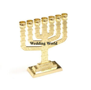 ที่ดีที่สุดการออกแบบตกแต่ง Menorah ยืนเทียนพรีเมี่ยมดูทำด้วยมือความต้องการสูงที่มีคุณภาพสูงที่ขายดีที่สุดยืนเทียนแฟนซี - Product Image 3