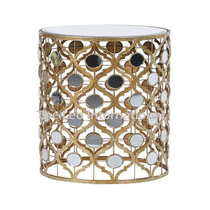 โต๊ะเหล็กแก้วใสวัสดุล่าสุดหรูหราทันสมัยปรับแต่งได้คุณภาพสูงห้องนั่งเล่นขนาด25x25x20นิ้ว - Product Image 5