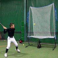 Véritable machine d'entraînement au batting, filet à retour automatique, équipement d'entraînement pour le baseball