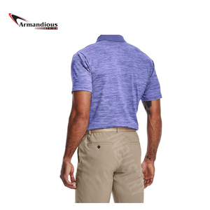 Polo informal de golf para hombre, camisetas cómodas con logotipo personalizado, ropa informal de patrón sólido de alta calidad - Product Image 5