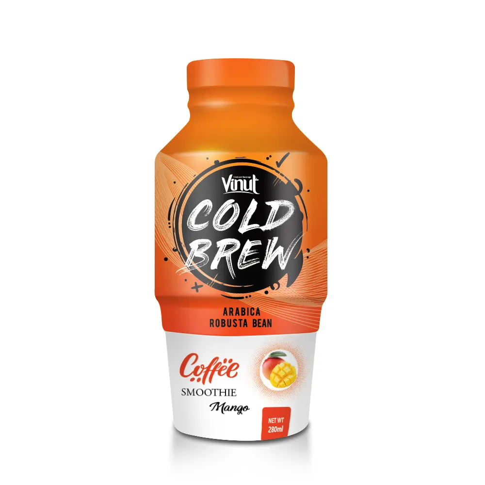 280ml VINUT Smoothie Cold Brew Kaffee getränk mit Mango Bestseller kostenlose Probe Handelsmarke OEM ODM HALAL BRC