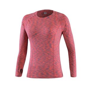Camisas de compresión para mujer, ropa deportiva, OEM, etiqueta privada personalizada, ajustada - Product Image 1