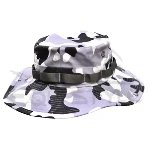 Herren Boonie Hüte Hell Lila Blau Blau Angel hut Dschungel Stil Im Freien Unisex Custom ized Camo Printed Pattern Adult Hats