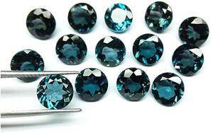 1,75mm redondo corte brillante Natural Londres azul Topacio venta al por mayor precio de fábrica alta calidad facetado piedra preciosa suelta por pieza - Product Image 3