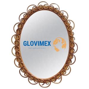 Espejo de ratán de alta calidad para decoración de café, espejos de arco de estilo rústico hechos a mano en Vietnam - Product Image 1