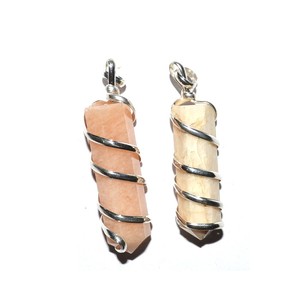 Buy Online <b>Moonstone</b> Pencil Wrap <b>Pendants</b> : <b>Moonstone</b> Pencil Wrap <b>Pendants</b> for Sale - Product Image 1