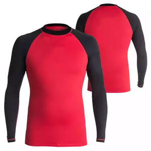 Rashguard pour homme de haute qualité, 100% polyester, tissu respirant, manches longues, séchage rapide, caractéristiques écologiques, couleur personnalisée - Product Image 2
