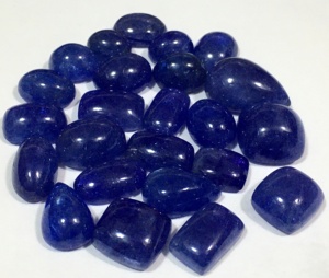 Piedras naturales sueltas de tanzanita de alta calidad, cabujón liso pulido liso, fabricación de joyas con forma mixta, precio mayorista por quilate - Product Image 3