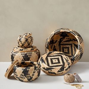 LA LUNE-Juego de cesta de bambú con tapas, juego de cesta con tapa, FOB, HAIPHONG, puerto de VIETNAM, venta al por mayor - Product Image 3