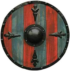 Escudo Medieval Battle Ready Viking Escudo de madera medieval 24 "Escudo de madera de diseñador redondo pesado de Calvin Handicraft - Product Image 5