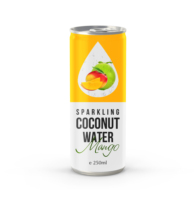 Best verkochte gekleurde bruisende kokoswater met watermeloen smaak, 250ml blikje uit Vietnam