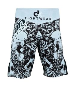 Short de Compression Crâne Logo Personnalisé Confortable MMA Combat Boxe Muay Rash Guard Short Thermique Logo Avant Vêtements d'arts martiaux - Product Image 3