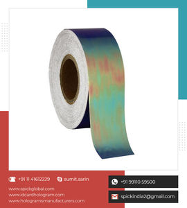 Autocollant adhésif holographique 3D vert Fluoroscent de haute qualité ruban PET exotique conceptions artisanales personnalisées pour étiquettes étiquettes étiquettes d'emballage - Product Image 4