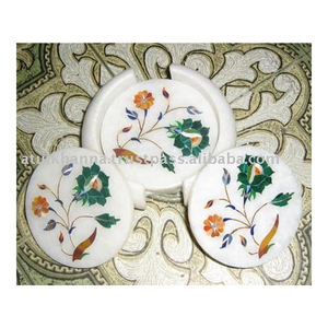 Decorative Inlay <b>Marble</b> <b>Coaster</b> Sets - Product Image 1