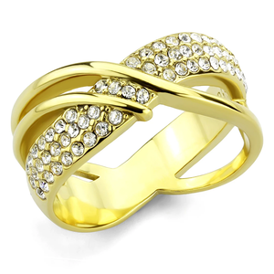 fashion stainless steel gold engagement promise eternity wedding