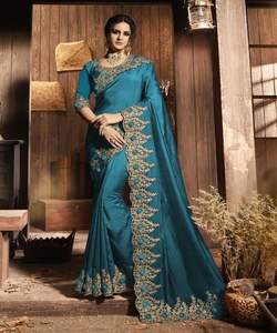 Sari colectivo de boda con hermoso encaje Surat Gujarat Ropa Étnica Apparelgarment - Product Image 2