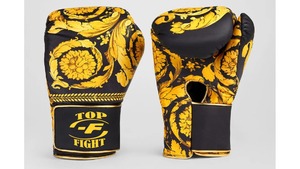 ถุงมือมวยหัวใจโครเมี่ยมลูกไม้ขึ้น, ถุงมือมวยมืออาชีพหนังวัวแท้ - Product Image 2
