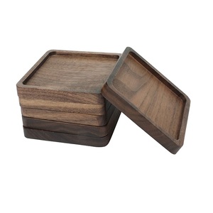 Posavasos de Madera de Diseño Clásico con Soporte, Juego de Posavasos Redondos de Primera Calidad para Proveedor Mayorista - Product Image 4
