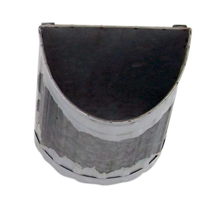 11 Inch Primitive Distressed Galvanized Half Round Bucket Wall Planter - Product Image 1