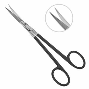 Tijeras de cirugía para cortar Tebbetts, delicadas y dentadas, supercorte, 5,75 pulgadas (13,5 cm), curvadas - Product Image 1