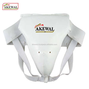 Protector Inguinal AKEWAL de Calidad Profesional Hecho de Cuero Vacuno Color Blanco para MMA, Kick Boxing, Muay Thai - Product Image 2