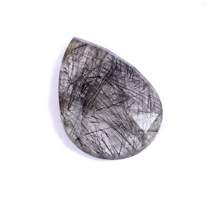 Cuarzo turmalinado Natural, piedra preciosa de pera facetada suelta de corte rosa, tamaño calibrado de 22x32mm para fabricación de joyas, precio al por mayor - Product Image 2