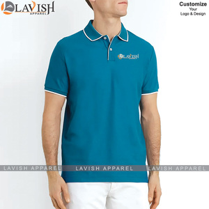 Camisas de Golf Personalizadas con Logotipo Bordado, Antiarrugas, Talla Grande, Tejidas, 100% Algodón, Color Sólido para Hombre - Product Image 4