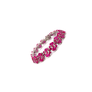 Top Quality Ruby Gemstone 925 Sterling Silver Handmade Tennis <b>Bracelets</b> Unisex Jewelry - Product Image 2