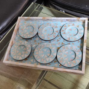 Venta caliente nuevo diseño pulido madre de perla bandeja Shell Material para servir para hoteles y restaurantes - Product Image 2