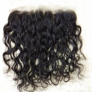 Perruque Lace Frontal wig indienne — noble, cheveux naturels bouclés, Swiss Lace Frontal Transparent avec couleur naturelle, 13x6 pouces - Product Image 1