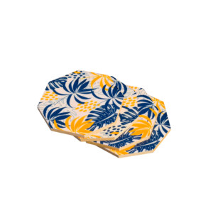 Sous-verres écologiques faits à la main sur mesure pour la maison Table de cuisine imprimé ardoise en bois boisson thé café bière octogonal Logo inclus - Product Image 4