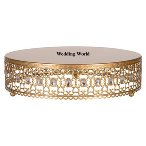 Calidad Premium hecho a mano clásico elegante diseñador nuevo Metal decorativo redondo pastel soporte Ins estilo para servir postres - Product Image 5